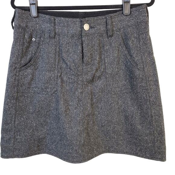 Woolrich Woodlyn Skirt Women's 8 Gray A Line Wool Silk Blend Academia Outdoor - Picture 2 of 12